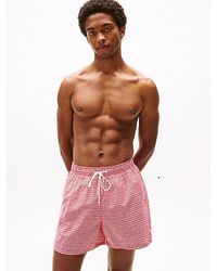 Tommy Hilfiger - Medium Lange Zwemshort Met Print - Lyst