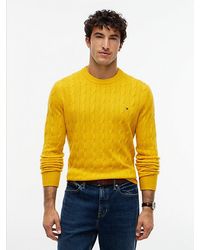 Tommy Hilfiger - Pure Lambswool Cable Knit Jumper - Lyst