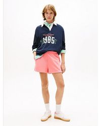 Tommy Hilfiger - Logo Sueded Terry Relaxed Sweat Shorts - Lyst