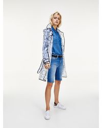 Tommy Hilfiger Slim Fit Korte Broek Van Faded Denim - Blauw