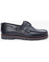 Tommy Hilfiger - Leather Cleat Lightweight Boat Shoes - Lyst