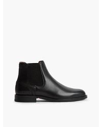 Tommy Hilfiger - Leather Rubberised Flag Chelsea Boots - Lyst