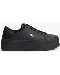 Tommy Hilfiger - Platform Cupsole Trainers With Leather - Lyst