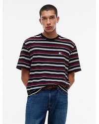 Tommy Hilfiger - Tommy Jeans Badge Stripe Oversized Jersey T-Shirt - Lyst