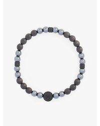 Tommy Hilfiger - Armband Mit Th-Monogramm Und Onyx-Perlen - Lyst