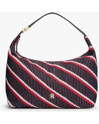 Tommy Hilfiger - Th Monogram Signature Knit Hobo Bag - Lyst