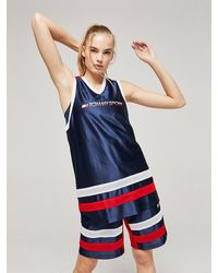 Tommy Hilfiger Retro Basketbaljurk Met Strepen - Blauw