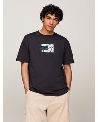 Tommy Hilfiger - T-shirt à col ras-du-cou et logo - Lyst