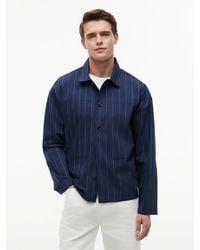 Tommy Hilfiger - Relaxed Fit Pinstripe Paper Touch Overshirt - Lyst