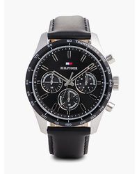 Tommy Hilfiger - Leather Strap Chronograph Watch - Lyst