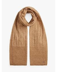 Tommy Hilfiger - Hilfiger Flag Fluffy Scarf With Wool - Lyst