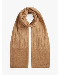 Tommy Hilfiger - Fluffy Sjaal Met Wol En Hilfiger-Vlag - Lyst