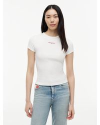 Tommy Hilfiger - Logo Ribbed Slim T-Shirt - Lyst