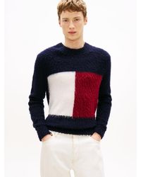 Tommy Hilfiger - Oversized Flag Relaxed Jumper With Alpaca - Lyst