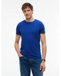 Tommy Hilfiger - Flag Embroidery Slim Jersey T-Shirt - Lyst