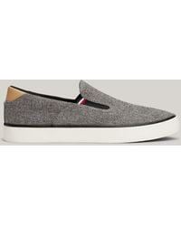 Tommy Hilfiger - Linen Chambray Slip-on Trainers - Lyst