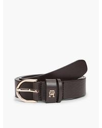 Tommy Hilfiger - Th Monogram Leather Belt - Lyst