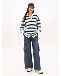 Tommy Hilfiger - Wide Leg Twill Cargo Trousers - Lyst
