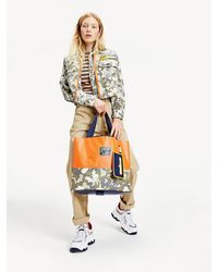 Tommy Hilfiger Geribde Tanktop Van Katoen Met Streep - Oranje