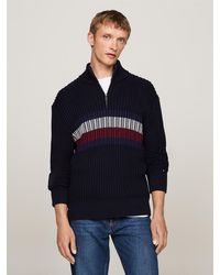 Tommy Hilfiger - Global Stripe Half-zip Relaxed Jumper - Lyst