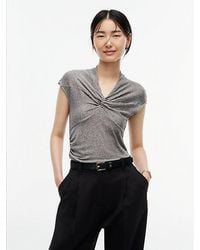 Tommy Hilfiger - V Neck Knot Front Cap Sleeve Top - Lyst