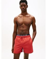 Tommy Hilfiger - Double Waistband Mid Length Swim Shorts - Lyst