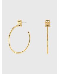 Tommy Hilfiger - Pendientes De Aro Chapados En Oro - Lyst