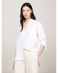 Tommy Hilfiger - Linen Patch Pocket Relaxed Fit Shirt - Lyst