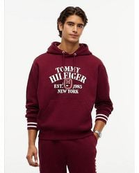 Tommy Hilfiger - Varsity Logo Embroidery Relaxed Hoody - Lyst