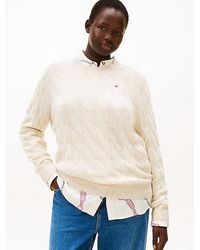Tommy Hilfiger - Jersey Curve De Punto Trenzado En Lana Suave - Lyst
