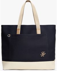 Tommy Hilfiger - Two-Tone Canvas Beach Tote Bag - Lyst