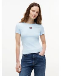 Tommy Hilfiger - Graphic Tee With Embroidered Flag Detail - Lyst