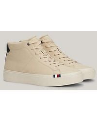 Tommy Hilfiger - Premium Leather Sneaker mit TH-Monogramm - Lyst