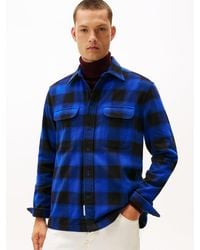 Tommy Hilfiger - Relaxed Fit Check Flannel Overshirt - Lyst