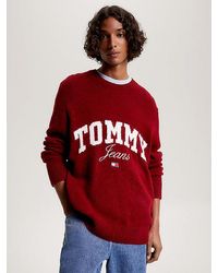 Tommy Hilfiger - Relaxed Fit Pullover mit Varsity-Logo - Lyst