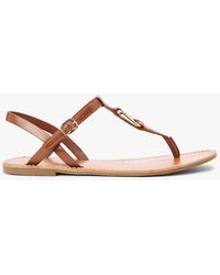 Tommy Hilfiger - Leather Th Monogram Strap Sandals - Lyst