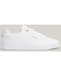 Tommy Hilfiger - Contrast Heel Cupsole Court Trainers - Lyst