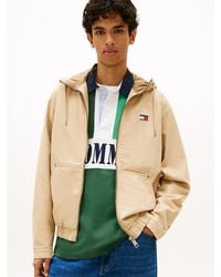 Tommy Hilfiger - Herringbone Twill Relaxed Zip-Thru Hooded Jacket - Lyst