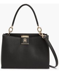 Tommy Hilfiger - Th Monogram Pebble Grain Satchel - Lyst