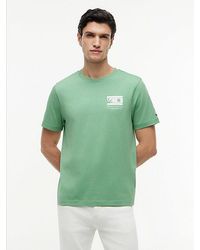 Tommy Hilfiger - Camiseta De Cuello Redondo De Punto Con Gráfico De Logo - Lyst