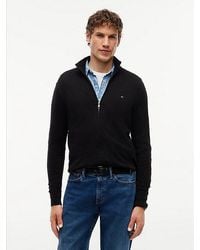 Tommy Hilfiger - Zip Thru Jumper With Cashmere - Lyst