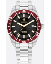 Tommy Hilfiger - Th Monogram Red Bezel Watch - Lyst