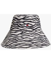 Tommy Hilfiger - Zebra Print Logo Plaque Bucket Hat - Lyst