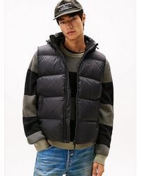 Tommy Hilfiger - Waterafstotende Donsbodywarmer Met Capuchon - Lyst