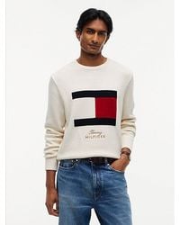 Tommy Hilfiger - Intarsia Flag Crew Neck Jumper - Lyst