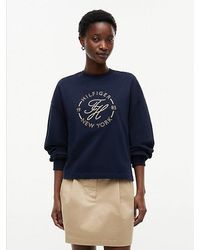 Tommy Hilfiger - Logo Relaxed Crew Neck Sweatshirt - Lyst