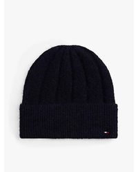 Tommy Hilfiger - Gorro Suave Con Logo Y Mezcla De Lana - Lyst