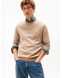 Tommy Hilfiger - Trui Met Ronde Hals En Geborduurde Vlag - Lyst