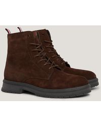 Tommy Hilfiger - Suede Lace-up Ankle Boots - Lyst