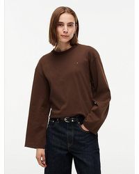 Tommy Hilfiger - Interlock Knit Relaxed Long Sleeve T-Shirt - Lyst